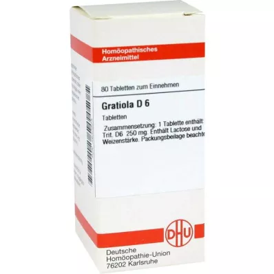 GRATIOLA D 6 tablet, 80 adet