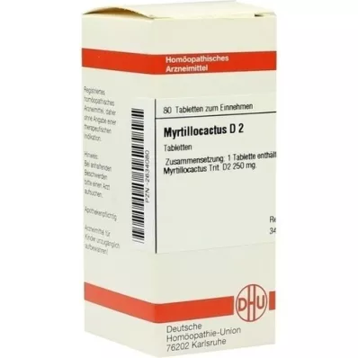MYRTILLOCACTUS D 2 tablet, 80 adet MYRTILLOCACTUS D 2 tablet, 80 adet