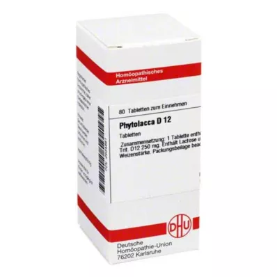 PHYTOLACCA D 12 tablet, 80 adet PHYTOLACCA D 12 tablet, 80 adet