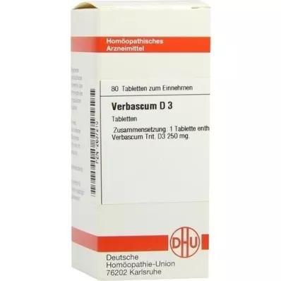 VERBASCUM D 3 tablet, 80 adet VERBASCUM D 3 tablet, 80 adet