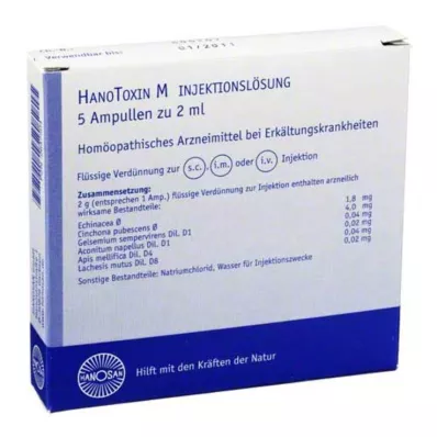 HANOTOXIN M enjeksiyonluk çözelti, 5X2 ml HANOTOXIN M enjeksiyonluk çözelti, 5X2 ml