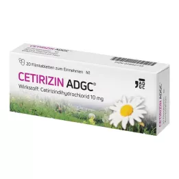 CETIRIZIN ADGC Film kaplı tabletler, 20 adet