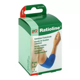 RATIOLINE akut fiksasyon bandajı kohezif 8 cmx4 m mavi, 1 adet