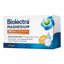 BIOLECTRA Magnezyum 365 mg fortissimum Portakal, 20 adet