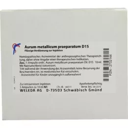 AURUM METALLICUM PRAEPARATUM D 15 ampul, 5x10 ml