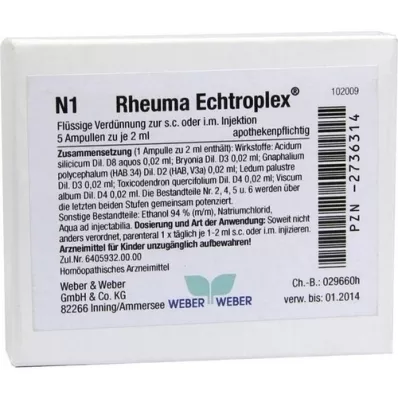 RHEUMA ECHTROPLEX Enjeksiyonluk çözelti, 5X2 ml RHEUMA ECHTROPLEX Enjeksiyonluk çözelti, 5X2 ml