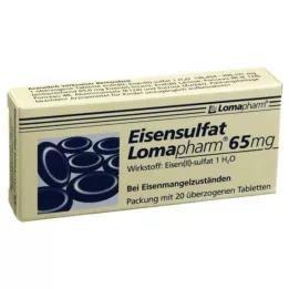 EISENSULFAT Lomapharm 65 mg kaplamalı tablet, 20 adet