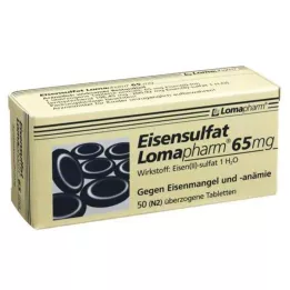 EISENSULFAT Lomapharm 65 mg kaplamalı tablet, 50 adet