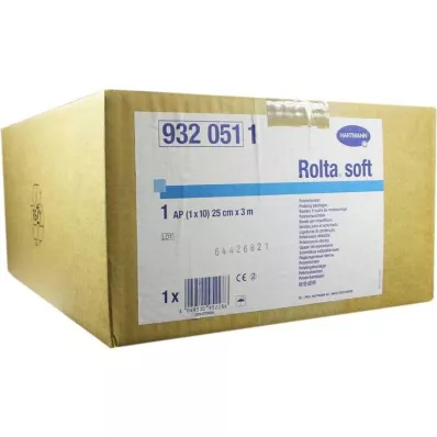 ROLTA yumuşak sentetik pamuklu bandaj 25 cmx3 m, 10 adet ROLTA yumuşak sentetik pamuklu bandaj 25 cmx3 m, 10 adet