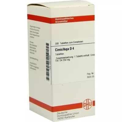 CIMICIFUGA D 4 tablet, 200 adet CIMICIFUGA D 4 tablet, 200 adet