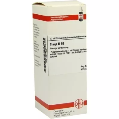 THUJA D 30 Seyreltme, 50 ml THUJA D 30 Seyreltme, 50 ml