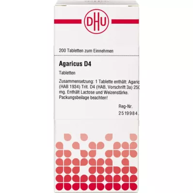 AGARICUS D 4 tablet, 200 adet