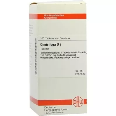 CIMICIFUGA D 3 tablet, 200 adet CIMICIFUGA D 3 tablet, 200 adet