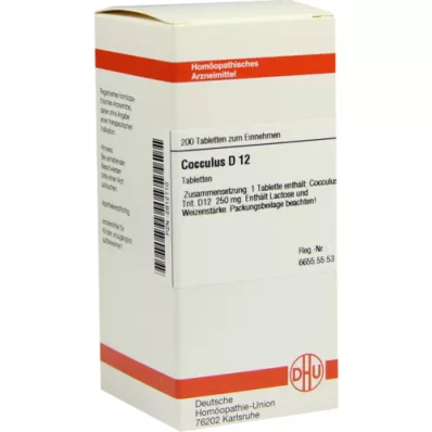 COCCULUS D 12 tablet, 200 adet COCCULUS D 12 tablet, 200 adet