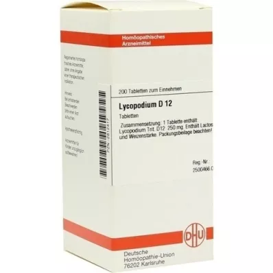 LYCOPODIUM D 12 tablet, 200 adet LYCOPODIUM D 12 tablet, 200 adet