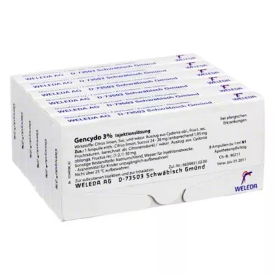 GENCYDO %3 enjeksiyon solüsyonu, 48X1 ml GENCYDO %3 enjeksiyon solüsyonu, 48X1 ml