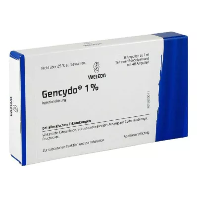 GENCYDO %1 enjeksiyon solüsyonu, 48X1 ml GENCYDO %1 enjeksiyon solüsyonu, 48X1 ml