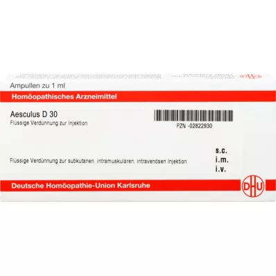 AESCULUS D 30 ampul, 10 ml AESCULUS D 30 ampul, 10 ml