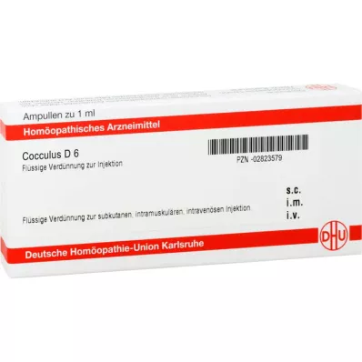 COCCULUS D 6 ampul, 10 ml COCCULUS D 6 ampul, 10 ml