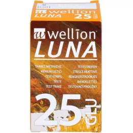 WELLION LUNA Kan şekeri test şeritleri, 25 adet