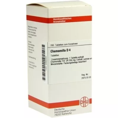CHAMOMILLA D 4 tablet, 200 adet CHAMOMILLA D 4 tablet, 200 adet
