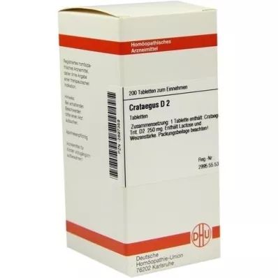 CRATAEGUS D 2 tablet, 200 adet CRATAEGUS D 2 tablet, 200 adet
