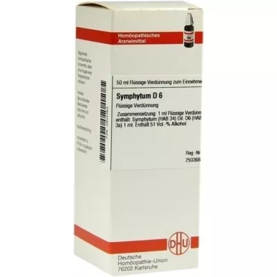 SYMPHYTUM D 6 Seyreltme, 50 ml SYMPHYTUM D 6 Seyreltme, 50 ml