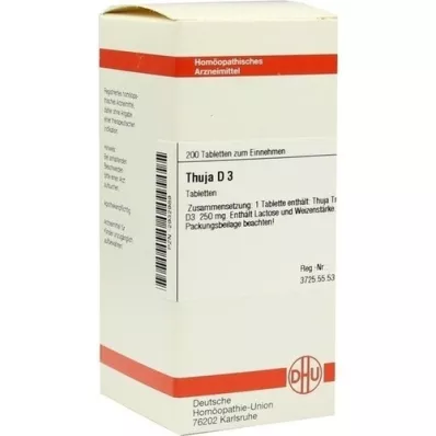 THUJA D 3 tablet, 200 adet THUJA D 3 tablet, 200 adet