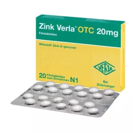 ZINK VERLA OTC 20 mg film kaplı tablet, 20 adet