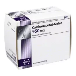 CALCIUMACETAT NEFRO 950 mg film kaplı tabletler, 100 adet