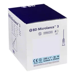 BD MICROLANCE Kanül 23 G 1 0,6x25 mm, 100 adet
