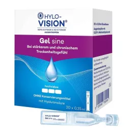 HYLO-VISION Jel sinüs tek doz pipetleri, 20X0,35 ml