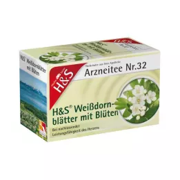 H&amp;S Çiçekli alıç yaprakları filtre torbası, 20X1,6 g