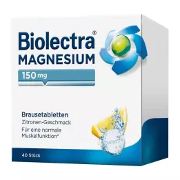 BIOLECTRA Magnezyum 150 mg Limon Efervesan Tablet, 40 adet