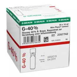 GLUCOSE %40 B.Braun Mini Plasco connect Inf.-L.-K., 20X10 ml