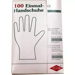HANDSCHUHE Tek kullanımlık erkek polietilen, 100 adet