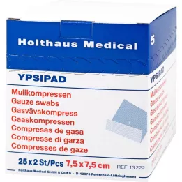 MULLKOMPRESSEN Ypsipad 7,5x7,5 cm steril 8 katlı, 25X2 adet