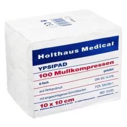MULLKOMPRESSEN Ypsipad 10x10 cm steril olmayan 8 katlı, 100 adet