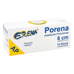 Porena elastik gazlı bez bandajı 6cm çellosuz beyaz, 10 adet