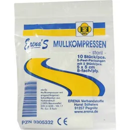 Erena steril gazlı bez kompresi 5x5cm, 5x2 adet