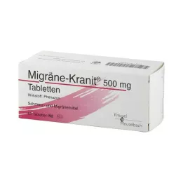 MIGRÄNE KRANIT 500 mg tabletler, 50 adet