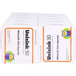 UNIZINK 50 mide-dayanıklı tablet, 10X100 adet