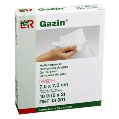 GAZIN Gazlı bez komp. 7,5x7,5 cm steril 8 katlı, 5X2 adet GAZIN Gazlı bez komp. 7,5x7,5 cm steril 8 katlı, 5X2 adet