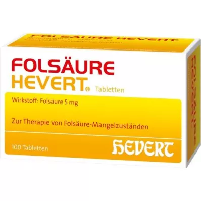 FOLSÄURE HEVERT Tabletler, 100 adet FOLSÄURE HEVERT Tabletler, 100 adet