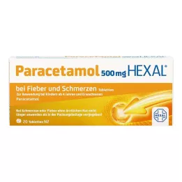 PARACETAMOL 500 mg HEXAL ateş ve ağrı tabletleri, 20 adet