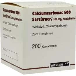 CALCIUMCARBONAT 500 çiğneme tableti, 200 adet