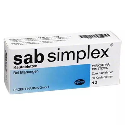 SAB simpleks çiğneme tabletleri, 50 adet SAB simpleks çiğneme tabletleri, 50 adet
