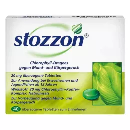 STOZZON Klorofil kaplı tabletler, 40 adet
