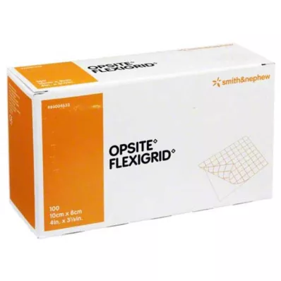 OPSITE Flexigrid transp. yara örtüsü 8x10 cm steril, 100 adet OPSITE Flexigrid transp. yara örtüsü 8x10 cm steril, 100 adet