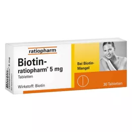 BIOTIN-RATIOPHARM 5 mg tabletler, 30 adet